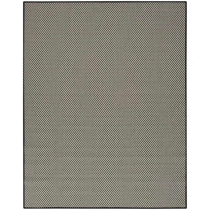 Nourison Courtyard Black White COU01 10 ft. X 14 ft. Rect. Rug