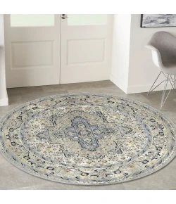 Nourison Home Nourison Essentials Persian NRE07 Blue 6 ft. Round Area Rug