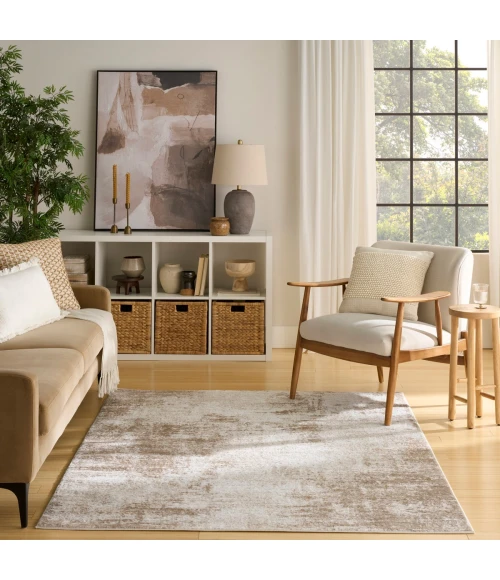 Nourison Dekor Ivory Taupe DEK07 5 ft. 3 in. X 7 ft. Rect. Rug