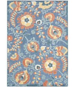 Nourison Home Aloha ALH17 Blue Rose 9 ft. X 12 ft. Area Rug