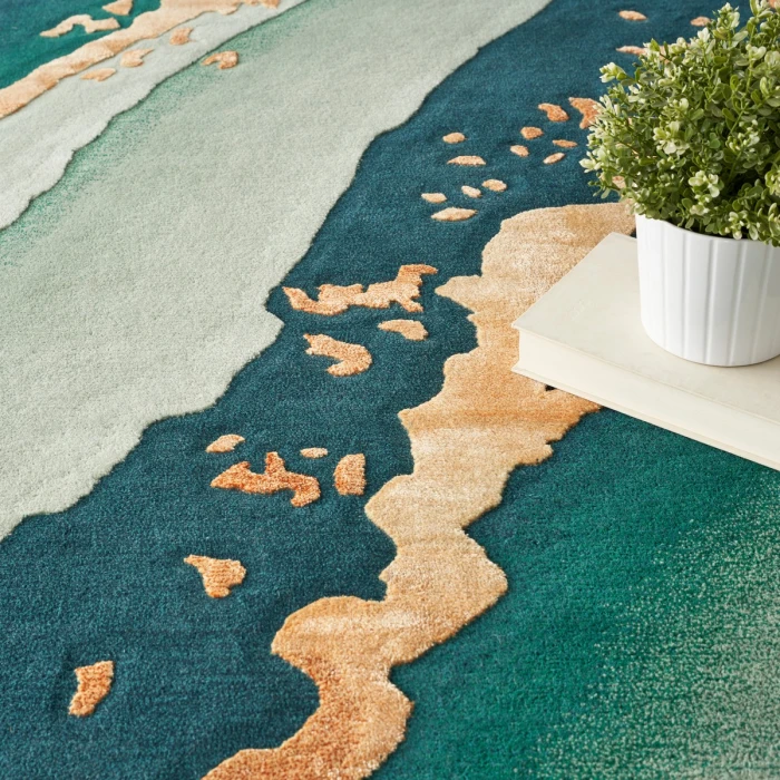 Nourison Prismatic Emerald PRS30 9 ft. X 12 ft. Rect. Rug