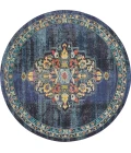 Nourison Home Passionate Blue PST01 7’10” x Round Round Rug