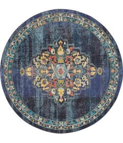 Nourison Home Passionate Blue PST01 7’10” x Round Round Rug