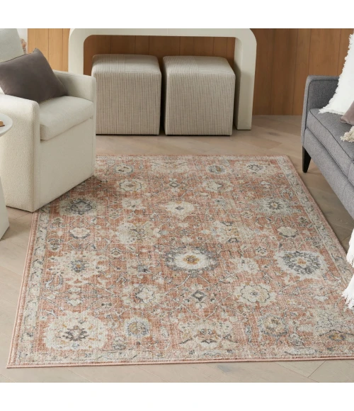 Nourison Oushak Home Rust OUS01 6 ft. X 9 ft. Rect. Rug