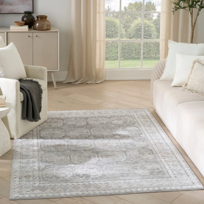 Nourison Dekor Grey DEK01 5 ft. 3 in. X 7 ft. Rect. Rug