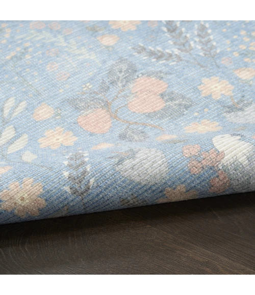 Nourison Home Botanical Washables Blue BOT04 5ft. x 7ft. Rect. Rug