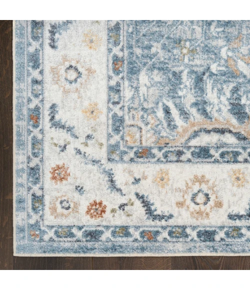 Nourison Astra Machine Washable Blue ASW20 3 ft. 3 in. x 5 ft. Rect. Rug