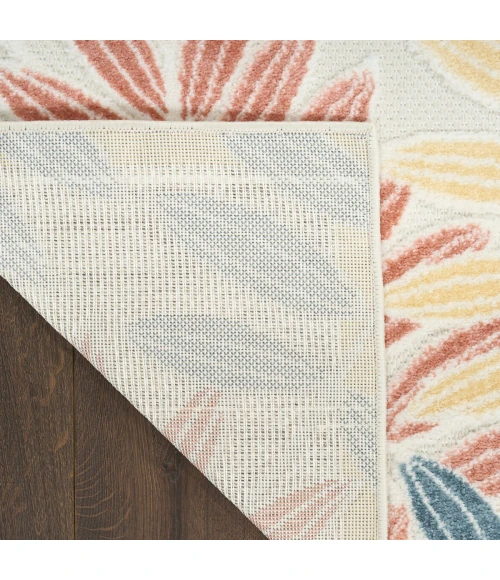 Nourison Aloha Ivory Blue ALH18 3 ft. 6 in. X 5 ft. 6 in. Rect. Rug