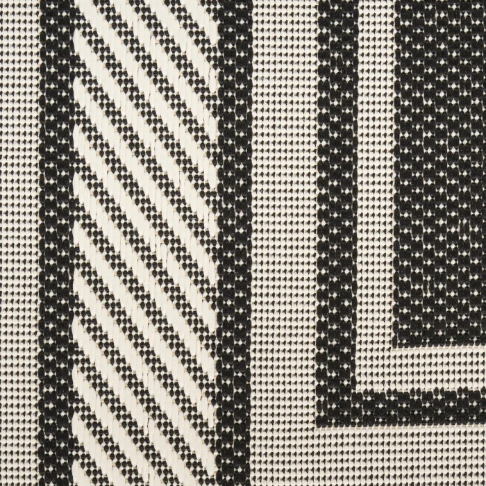 Nourison Horizon Indoor/Outdoor Black HOZ03 6 ft. X 9 ft. Rect. Rug