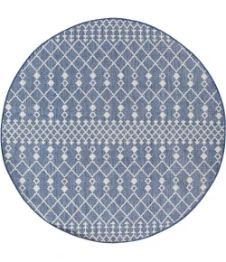 Nourison Positano Navy Blue POS02 5ft. Round Rug