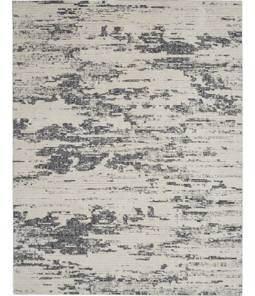 Nourison Zermatt Ivory Blue ZER03 7ft.10in. x 9ft.10in. Rect. Rug