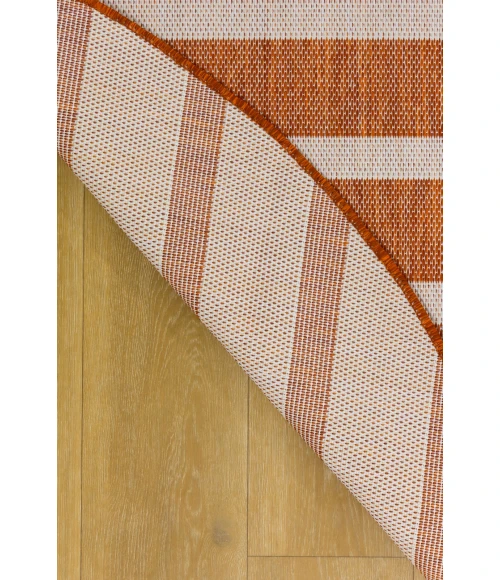 Nourison Positano Terracotta Ivory POS03 6 ft. X Round Rug