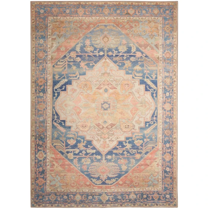 Nourison Vintage Washables Blue Coral VWS13 4 ft. X 6 ft. Rect. Rug