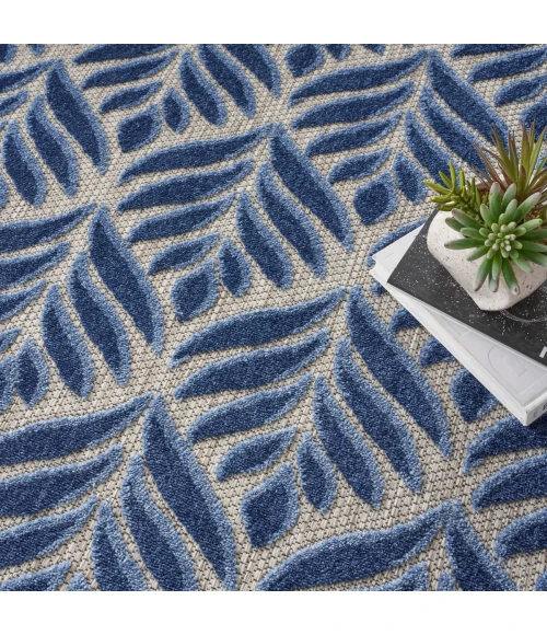 Nourison Aloha Blue ALH35 5 ft. 3 in. X Round Rug