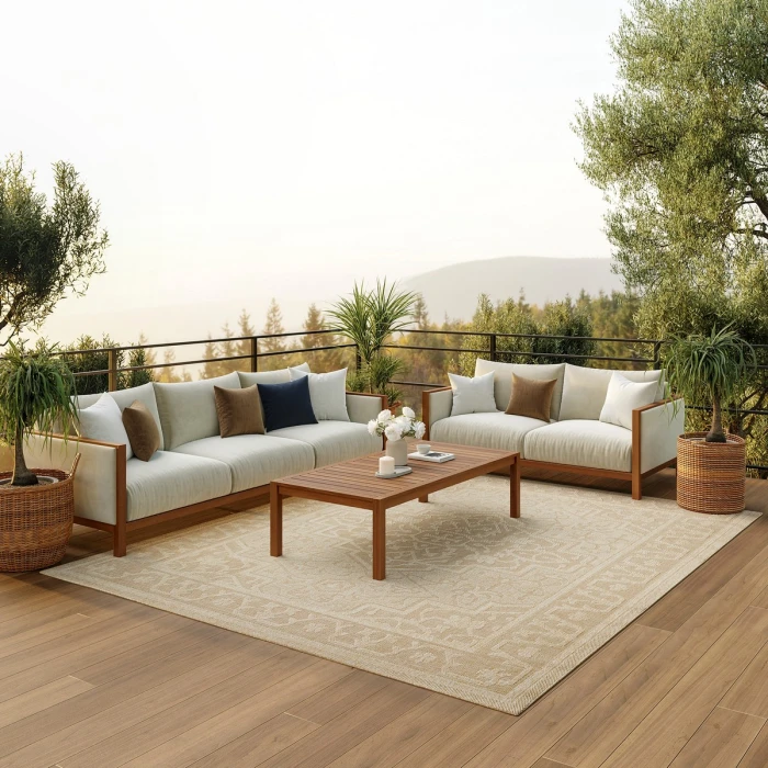 Nourison Tulum Cream TLM05 9 ft. X 12 ft. Rect. Rug