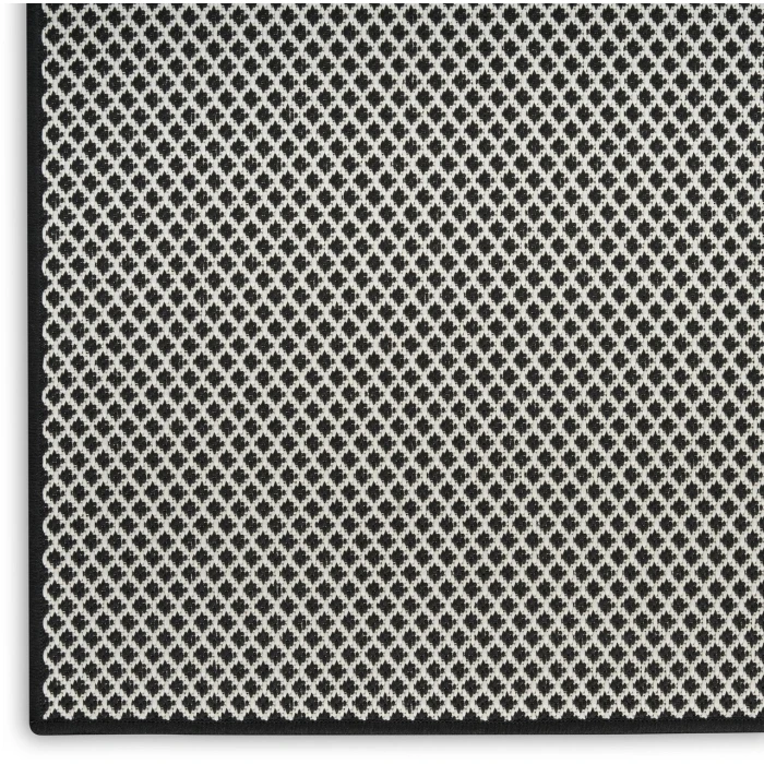 Nourison Home Courtyard Black COU01 2ft.2in. x 10ft. Rect. Rug
