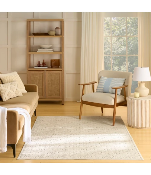 Nourison Washable Charm Ivory WCH03 4 ft. X 6 ft. Rect. Rug