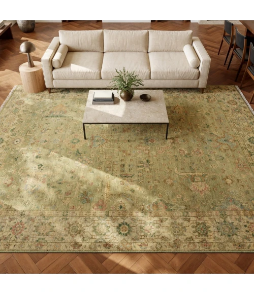 Nourison Heritage Vine Green HTV07 10ft. x 14ft. Rect. Rug