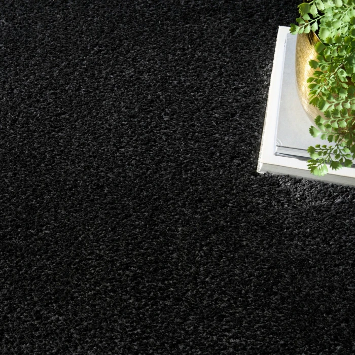 Nourison Pacific Shag Black PCS01 7 ft. 10 in. x 9 ft. 10 in. Rect. Rug