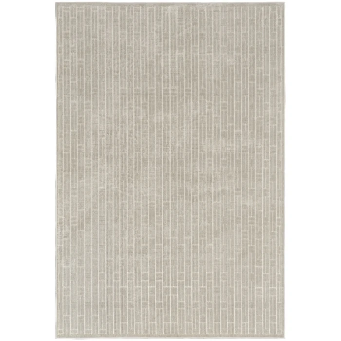 Nourison Home Washable Charm Grey WCH02 5ft. x 7ft. Rect. Rug