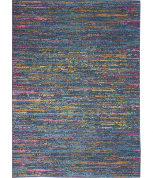 Nourison Passion Blue Multicolor PSN35 5ft.3in. x 7ft.3in. Rect. Rug