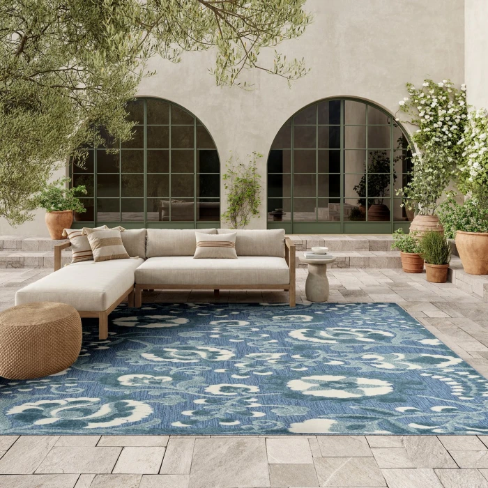 Nourison Aloha Blue ALH17 9 ft. X 12 ft. Rect. Rug