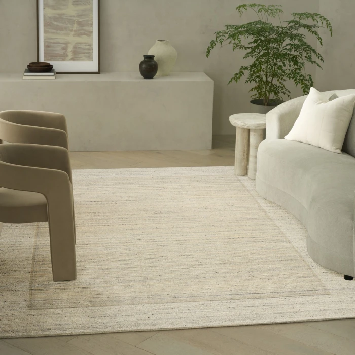 Calvin Klein CK082 Ridge Cream / Ivory RDG01 9ft.9in. x 13ft.9in. Rect. Rug