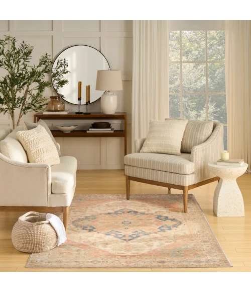 Nourison Vintage Washables Multicolor VWS15 4 ft. X 6 ft. Rect. Rug