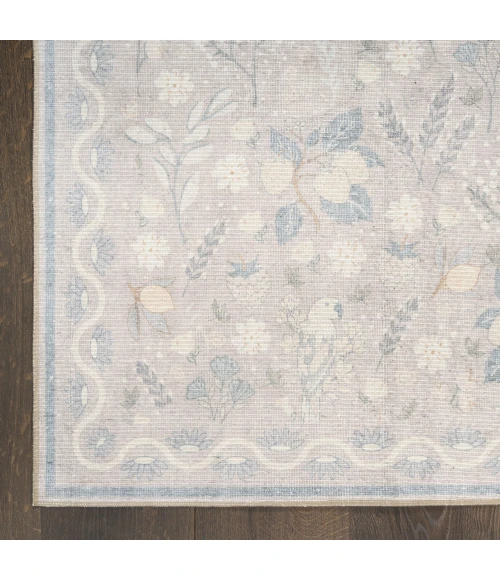Nourison Home Botanical Washables Grey BOT04 2ft. x 6ft. Rect. Rug