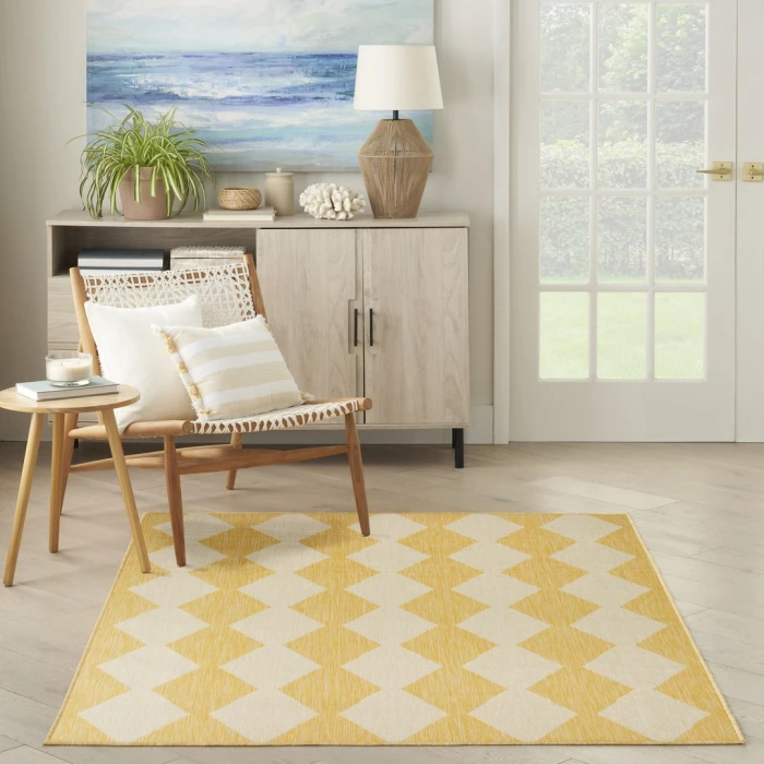 Nourison Positano Yellow POS04 5ft. x 7ft. Rect. Rug