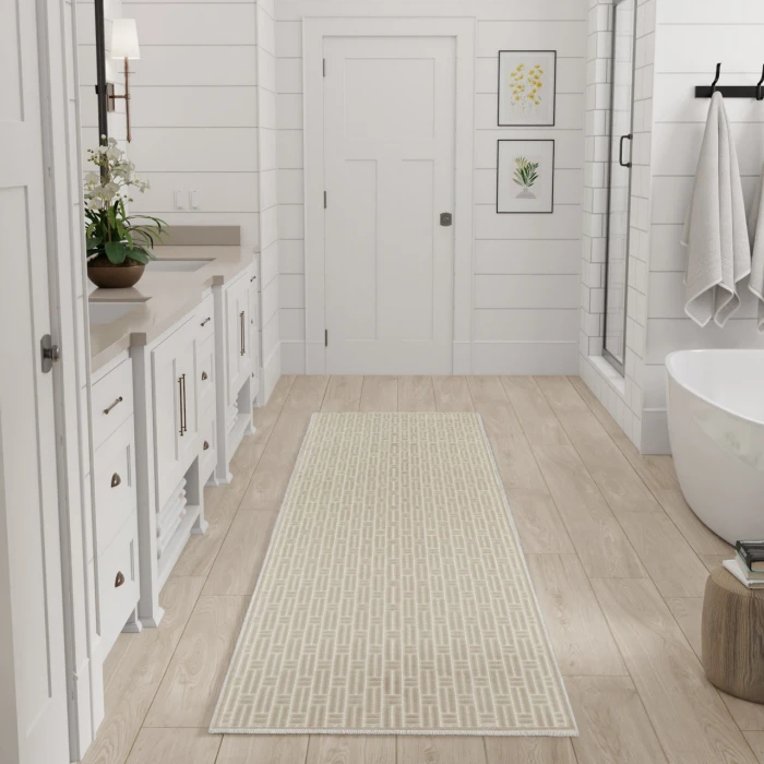 Nourison Home Washable Charm Grey WCH02 2ft.2in. x 10ft. Rect. Rug