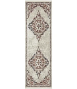 Nourison Carina Brick Silver CNA01 2ft.2in. x 7ft.6in. Rect. Rug