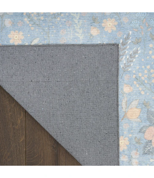 Nourison Home Botanical Washables Blue BOT04 7ft.6in. x 9ft.10in. Rect. Rug