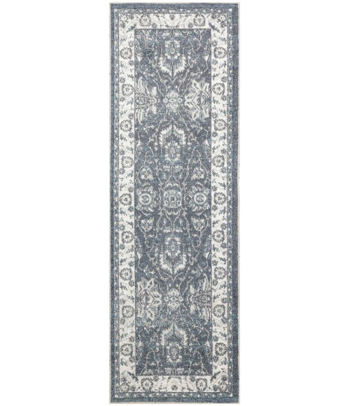 Nourison Astra Machine Washable Slate ASW20 2 ft. 2 in. x 8 ft. Rect. Rug