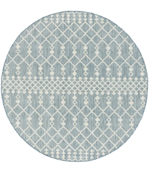 Nourison Positano Aqua POS02 4ft. Round Rug