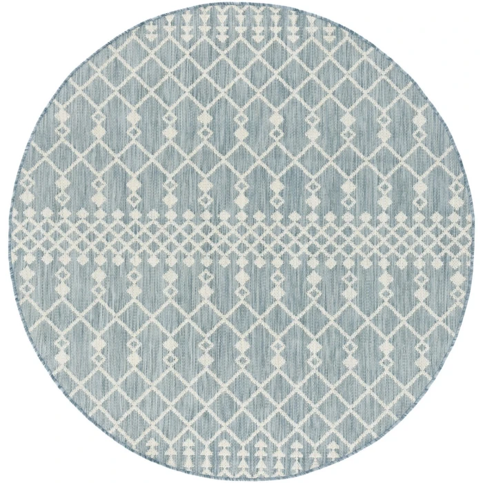 Nourison Positano Aqua POS02 4ft. Round Rug