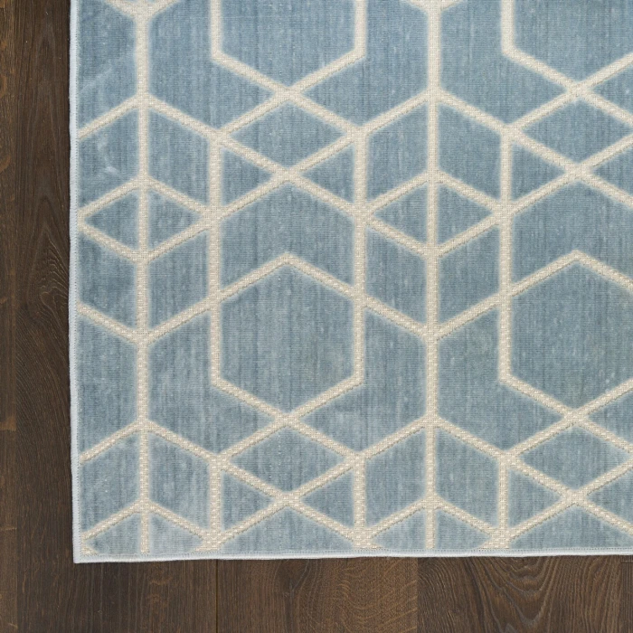 Nourison Home Washable Charm Blue WCH01 2ft. x 6ft. Rect. Rug