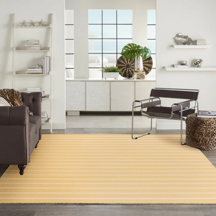 Nourison Positano Yellow Ivory POS03 8 ft. X 10 ft. Rect. Rug