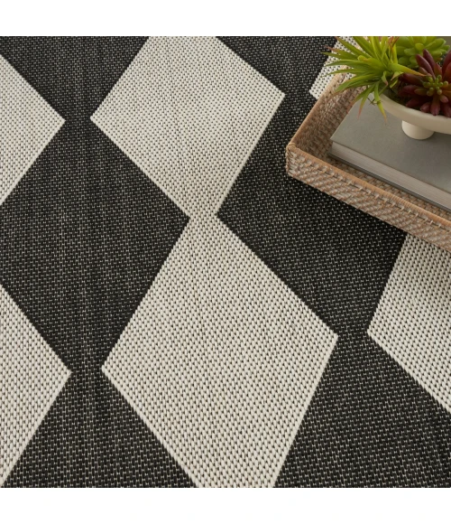Nourison Positano Black POS04 5 ft. X 7 ft. Rect. Rug