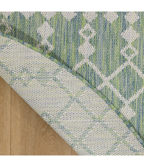 Nourison Positano Blue Green POS02 8 ft. X Round Rug