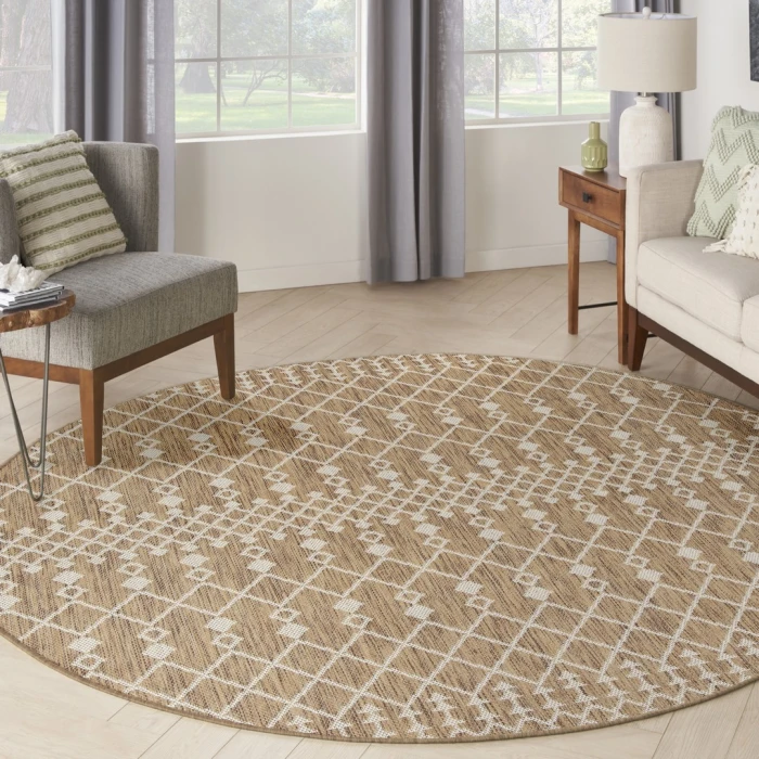 Nourison Positano Jute POS02 4ft. Round Rug