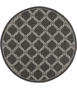 Nourison Country Side Charcoal CTR02 5ft.3in. x Round Rug