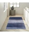 Nourison Launder Navy LDR01 2ft.8in. x 4ft. Rect. Rug