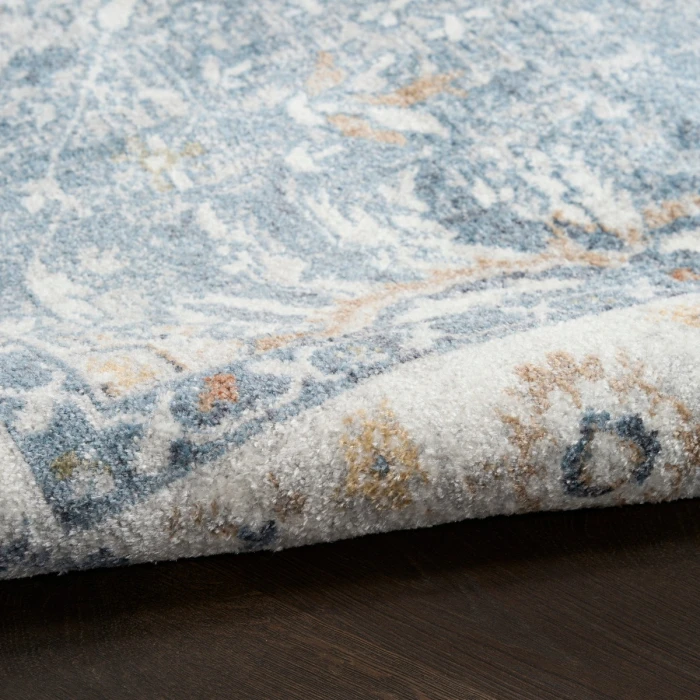 Nourison Astra Machine Washable Blue ASW20 7 ft. 10 in. x 10 ft. Rect. Rug
