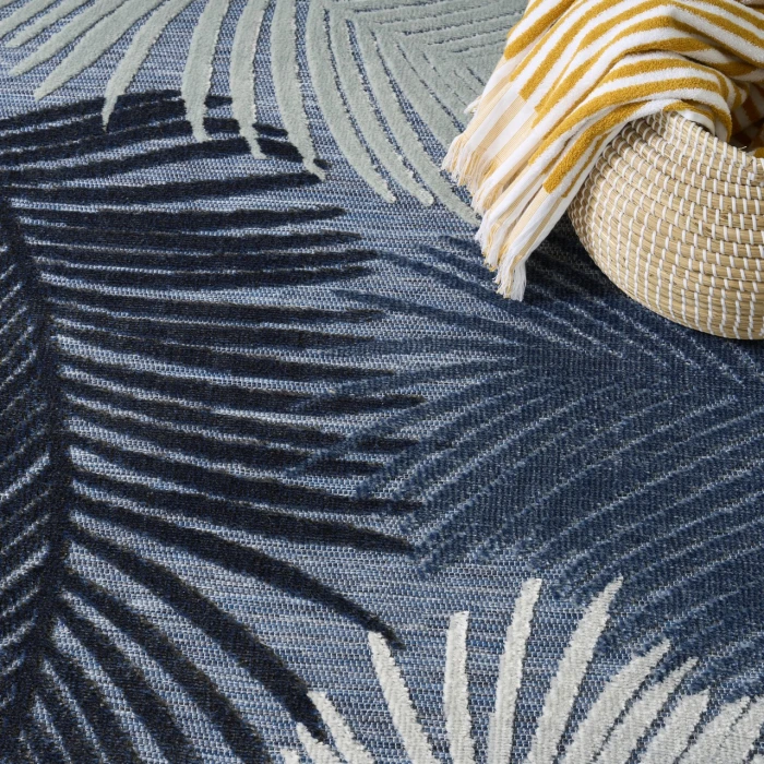 Nourison Home Suncoast Blue SNC03 7ft.10in. x 9ft.10in. Rect. Rug