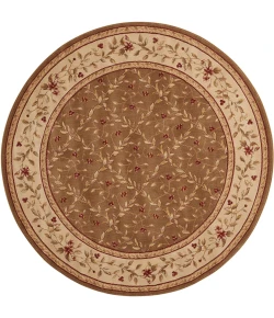 Nourison Home Ashton House Green AS08 5ft.6in. x Round Round Rug