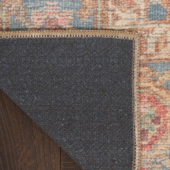Nourison Vintage Washables Navy Multicolor VWS10 2 ft. X 6 ft. Rect. Rug