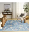 Nourison Home Botanical Washables Blue BOT02 4ft. x 6ft. Rect. Rug
