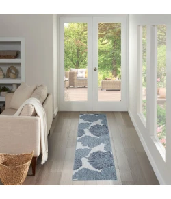 Nourison Home Garden Oasis GOA04 Blue 2 ft. X 8 ft. Area Rug