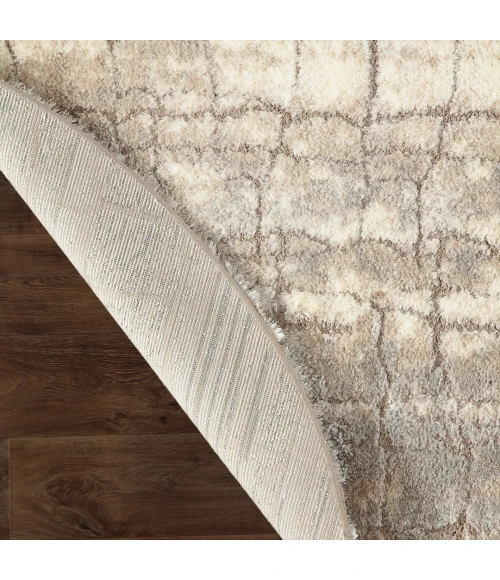 Nourison Dreamy Shag Ivory Beige DRS09 8ft. Round Rug